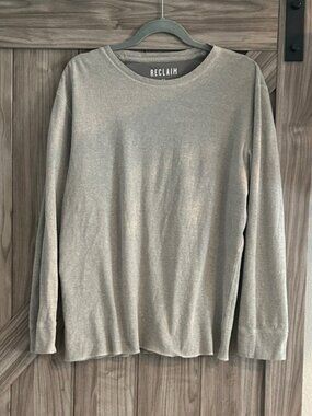 Reclaim Men's‎ Classic Khaki Colored Long Sleeve Tee Size XL